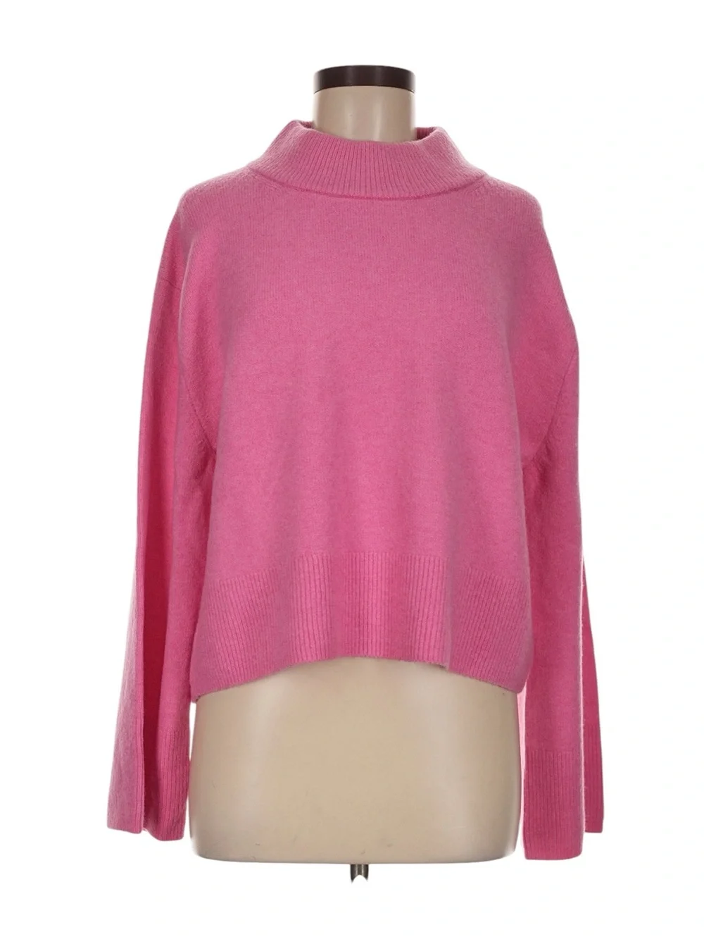 J. Crew Pink Mock Neck Pullover Sweater